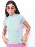 Ketch Women Blue Round Neck Pullover Sweater - Blue - Image 1