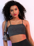 Ketch Women Black Self Design Fitted Top - Black - Image 1