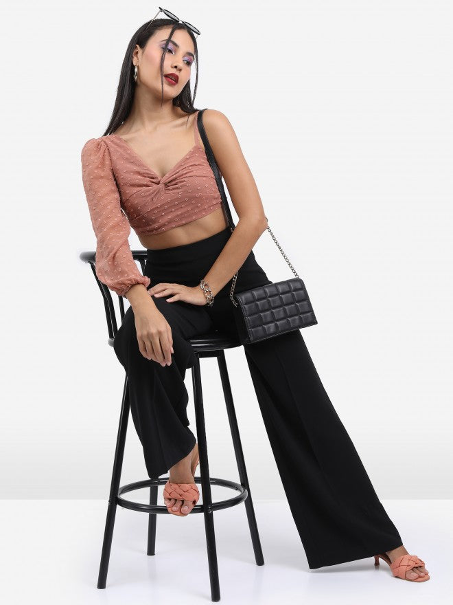 Ketch Women Pink Self Design Regular Top - Pink - Image 2