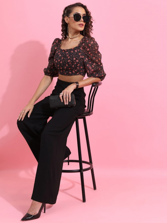 Ketch Women Black Printed Regular Top - Black - Image 2