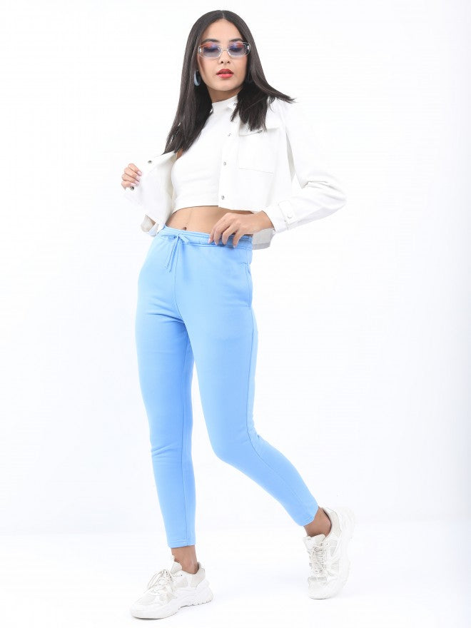 Ketch Women Blue Slim Fit Casual Track Pant - Blue - Image 2