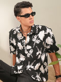 Locomotive Men Black Printed Oversized Fit Casual Shirt - Black - Image 1