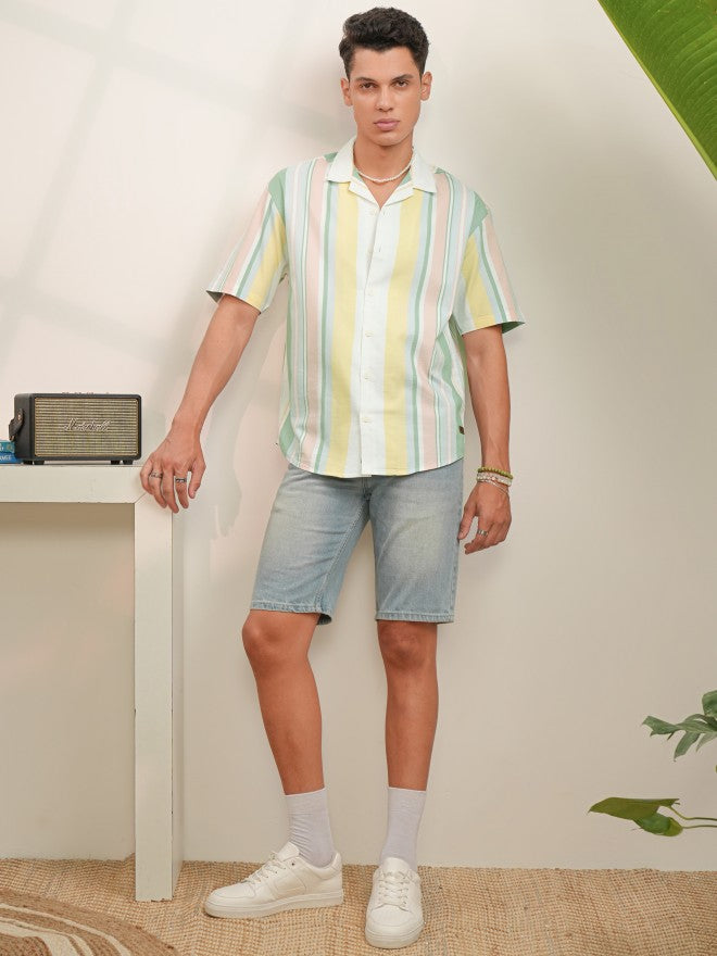 Locomotive Men Multi Striped Regular Fit Casual Shirt - Multi - Image 2