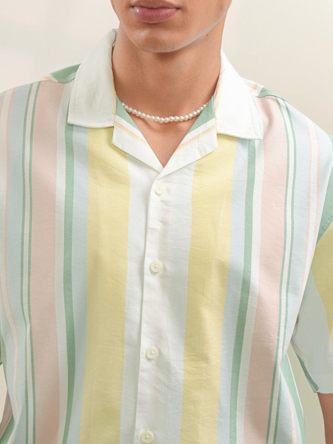 Locomotive Men Multi Striped Regular Fit Casual Shirt - Multi - Image 5