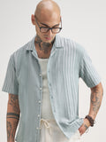 Locomotive Men Blue Striped Oversized Fit Casual Shirt - Blue - Image 1