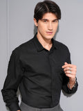 Locomotive Men Black Solid Slim Fit Casual Shirt - Black - Image 1