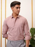 Locomotive Premium Men Pink Solid Occation Shirt - Pink - Image 1