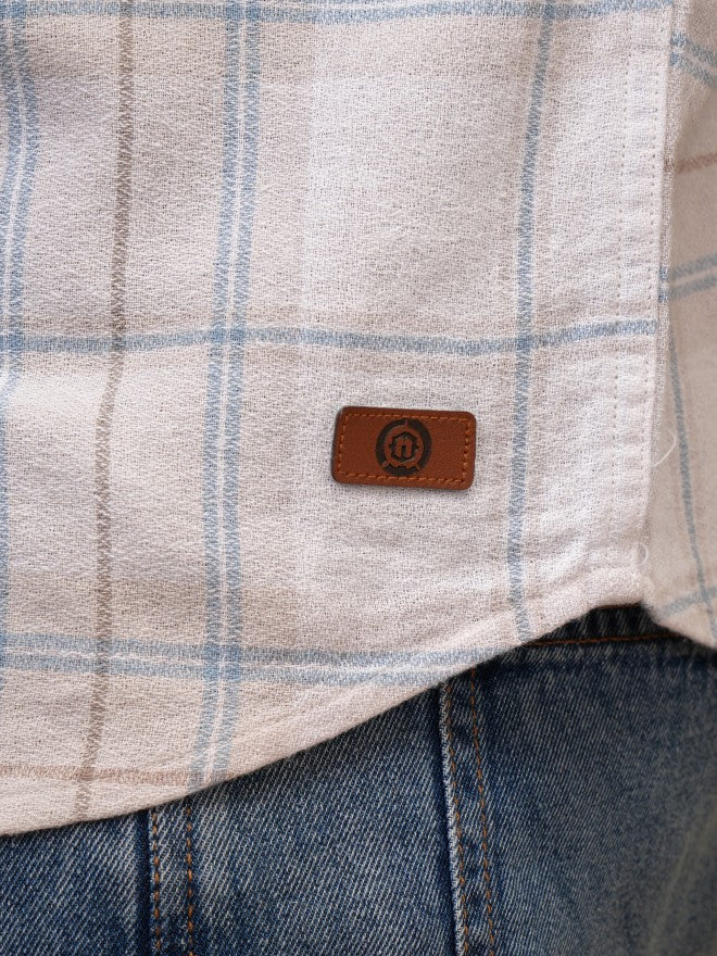 Locomotive Premium Men White Checked Relaxed Fit Casual Shirt - White - Image 8