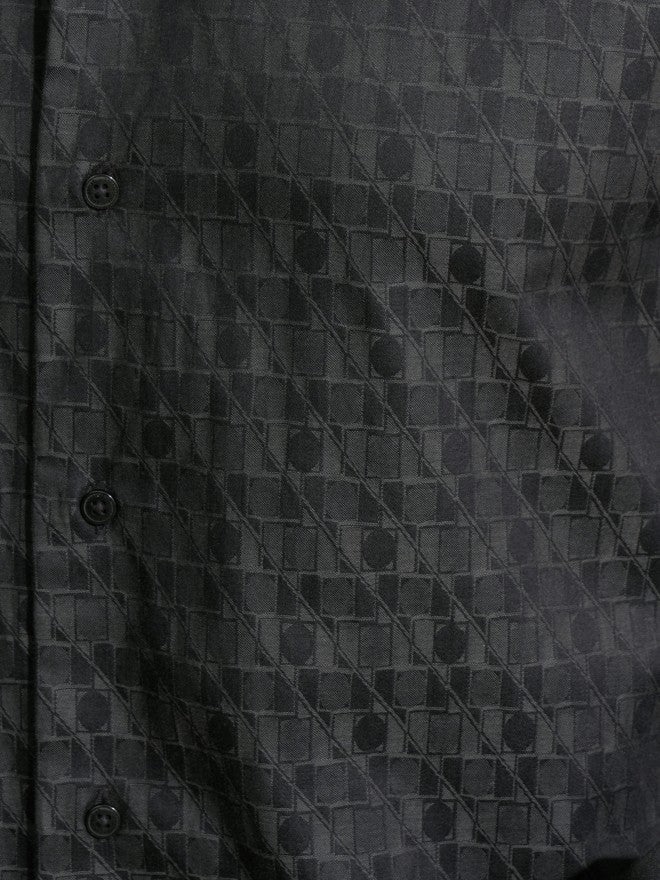Locomotive Men Grey Textured Slim Fit Casual Shirt - Grey - Image 7