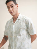 Locomotive Premium Men Cream Printed Relaxed Fit Casual Shirt - Cream - Image 1