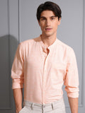Locomotive Men Orange Solid Regular Fit Casual Shirt - Orange - Image 1