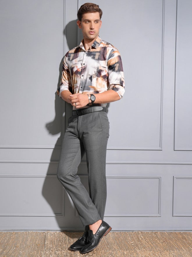 Locomotive Premium Men Multi Satin Printed Occasion Shirt - Multi - Image 2