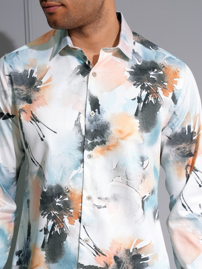 Locomotive Men Premium Multi Satin Printed Party Shirt - Multi - Image 5