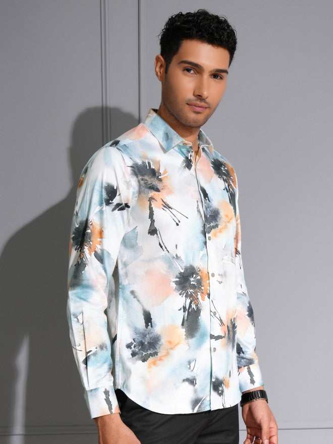 Locomotive Men Premium Multi Satin Printed Party Shirt - Multi - Image 6