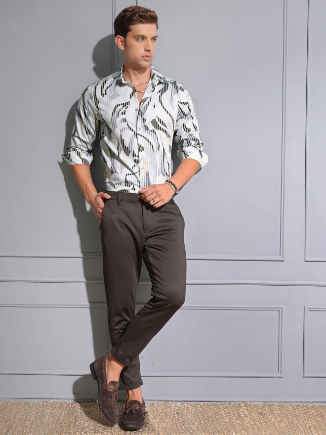 Locomotive Premium Men Multi Satin Printed Occasion Shirt - Multi - Image 2