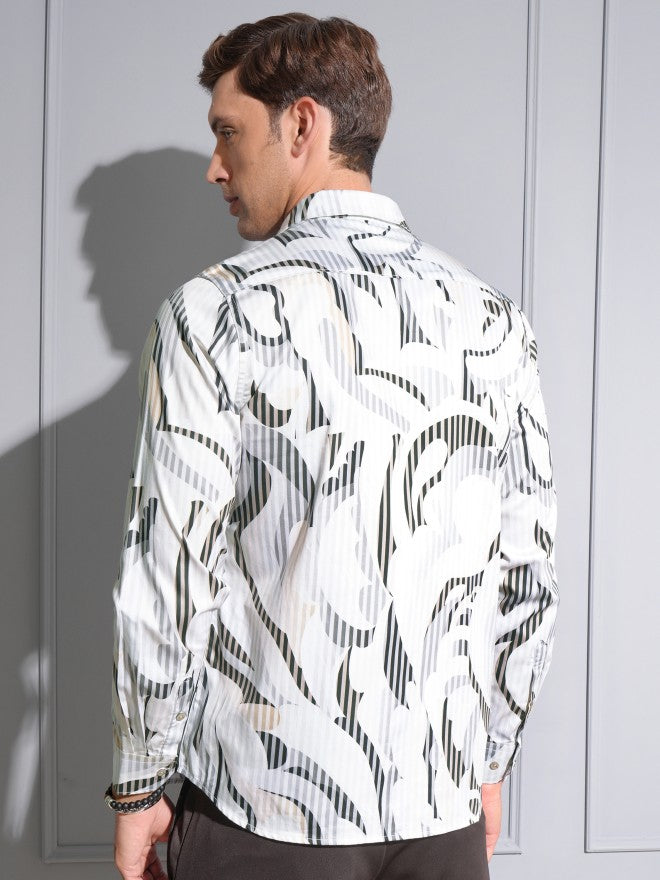 Locomotive Premium Men Multi Satin Printed Occasion Shirt - Multi - Image 3