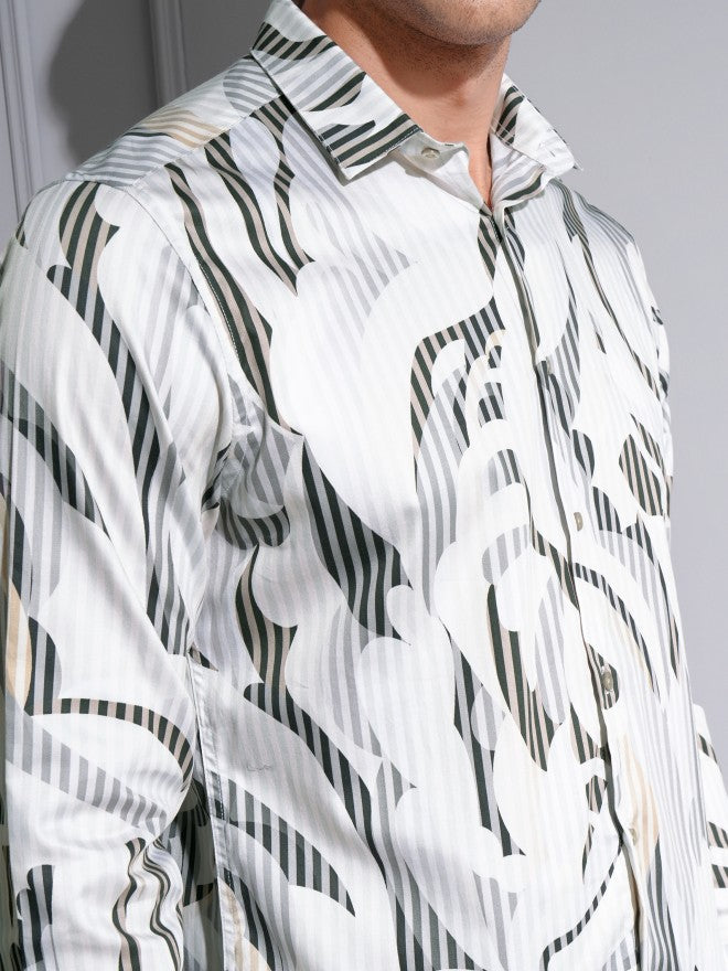 Locomotive Premium Men Multi Satin Printed Occasion Shirt - Multi - Image 5
