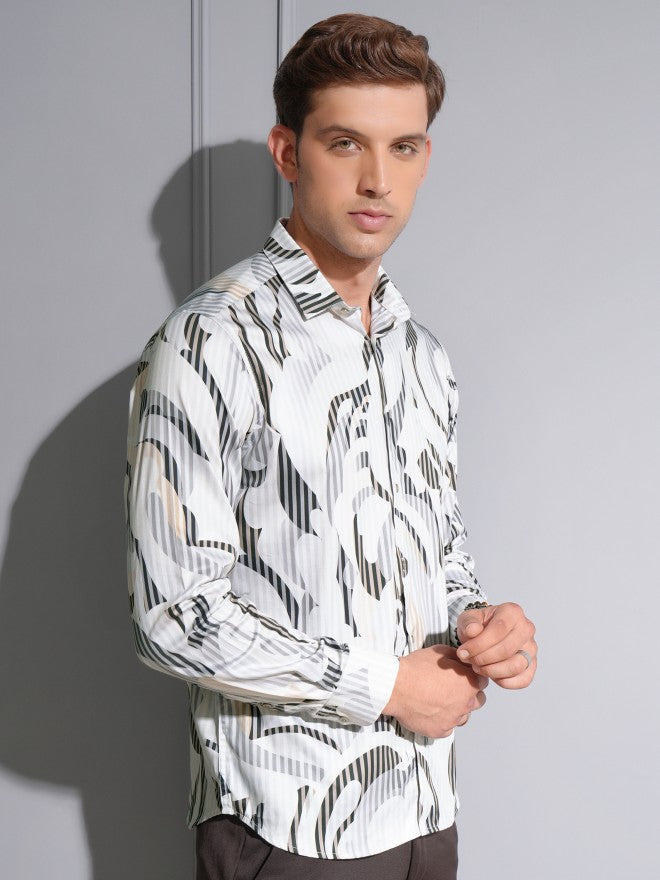 Locomotive Premium Men Multi Satin Printed Occasion Shirt - Multi - Image 6