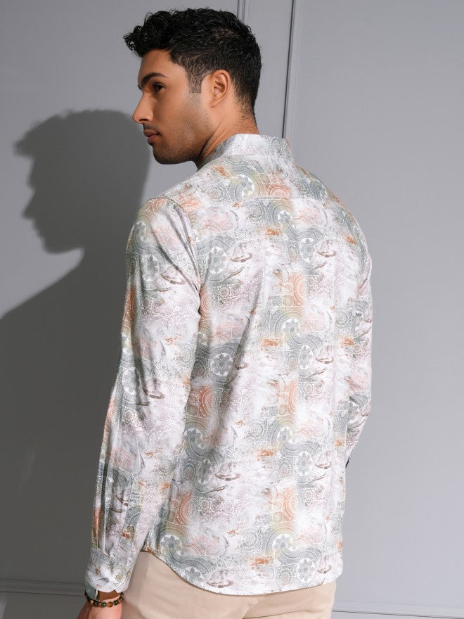 Locomotive Men Premium Multi Satin Printed Party Shirt - Multi - Image 3
