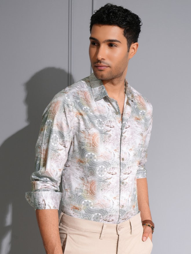 Locomotive Men Premium Multi Satin Printed Party Shirt - Multi - Image 6