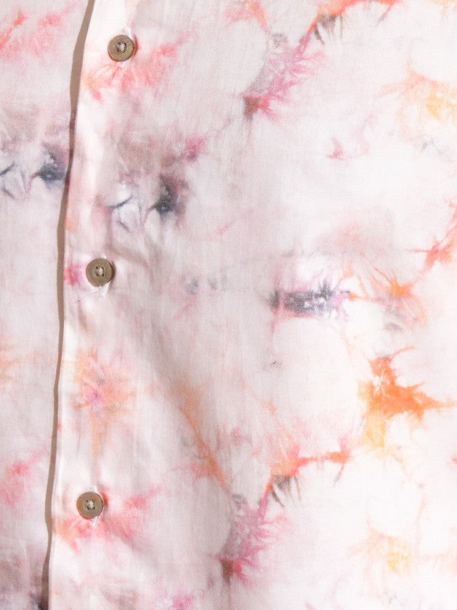 Locomotive Men Premium Light Pink Satin Printed Party Shirt - Pink - Image 7