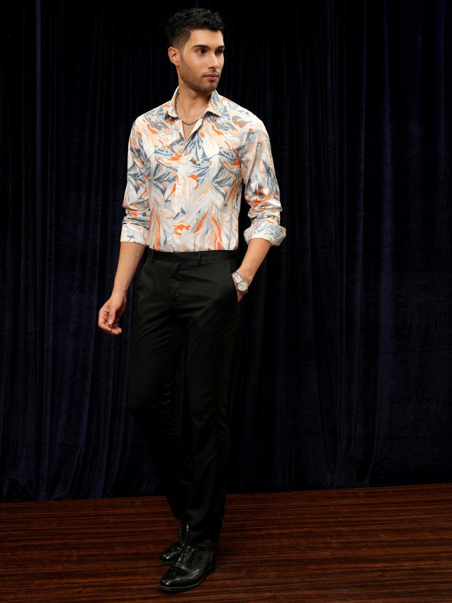 Locomotive Premium Men Multi Printed Slim Fit Casual Shirt - Multi - Image 2
