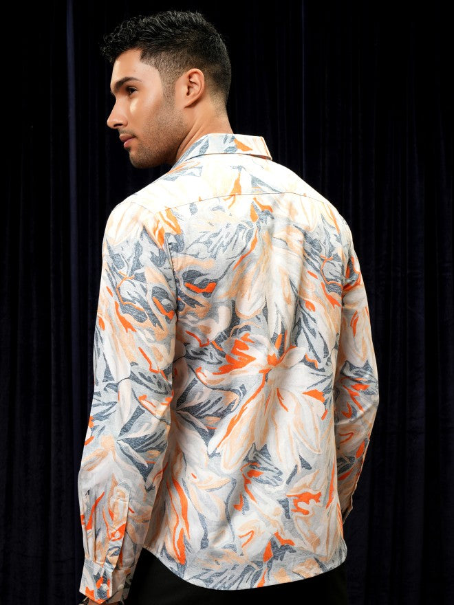 Locomotive Premium Men Multi Printed Slim Fit Casual Shirt - Multi - Image 3