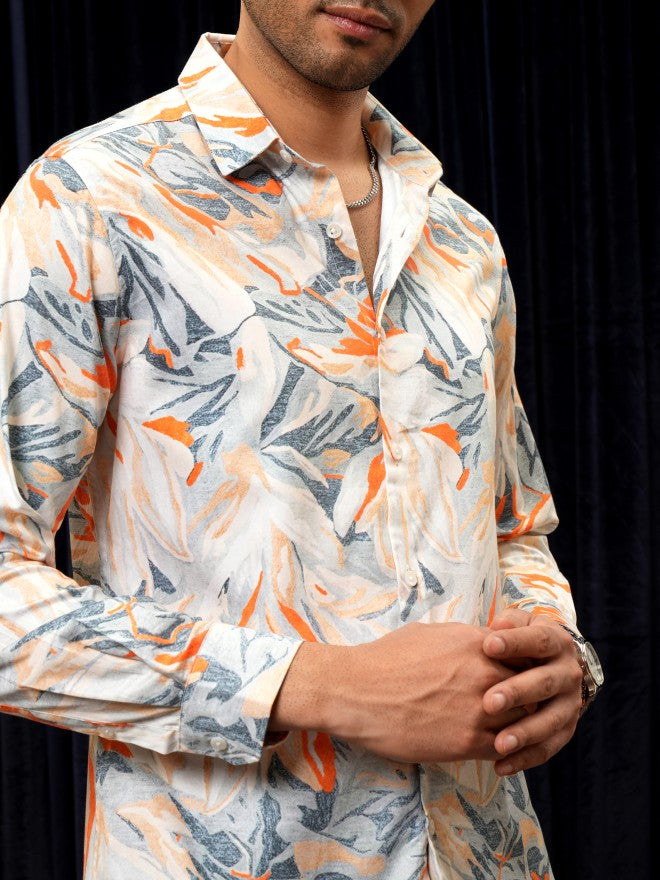 Locomotive Premium Men Multi Printed Slim Fit Casual Shirt - Multi - Image 5
