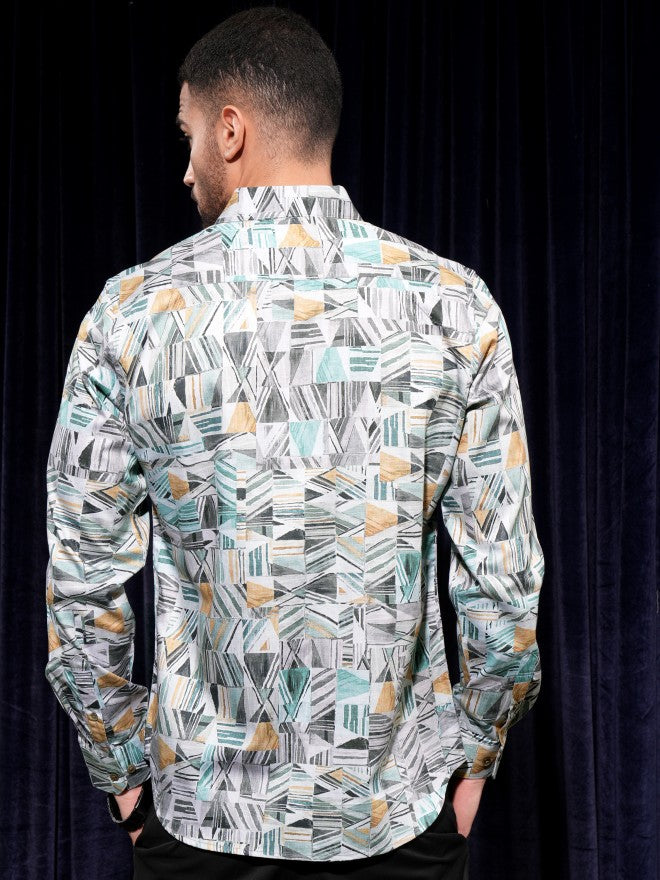 Locomotive Men Multi Printed Slim Fit Casual Shirt - Multi - Image 3
