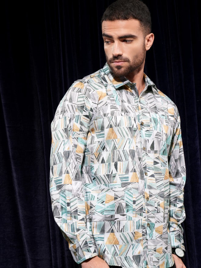 Locomotive Men Multi Printed Slim Fit Casual Shirt - Multi - Image 6