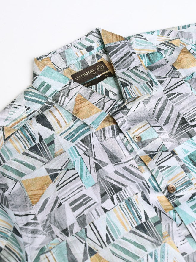 Locomotive Men Multi Printed Slim Fit Casual Shirt - Multi - Image 7