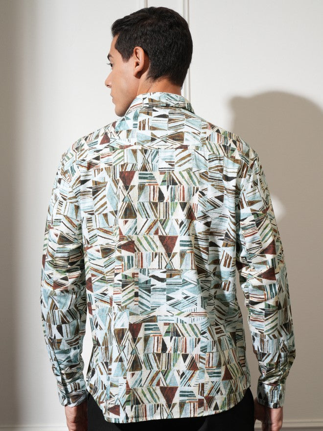 Locomotive Men Multi Printed Slim Fit Casual Shirt - Multi - Image 3
