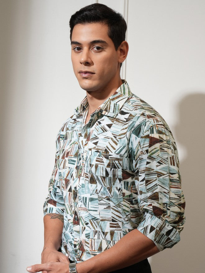 Locomotive Men Multi Printed Slim Fit Casual Shirt - Multi - Image 4