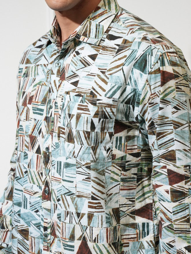 Locomotive Men Multi Printed Slim Fit Casual Shirt - Multi - Image 5