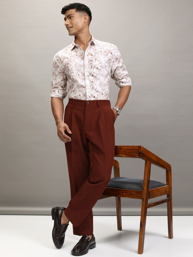 Locomotive Men White Printed Relaxed Fit Casual Shirt - White - Image 2