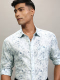 Locomotive Men White Printed Relaxed Fit Casual Shirt - White - Image 1