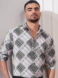 Locomotive Men Off White Printed Slim Fit Casual Shirt - Off White - Image 1