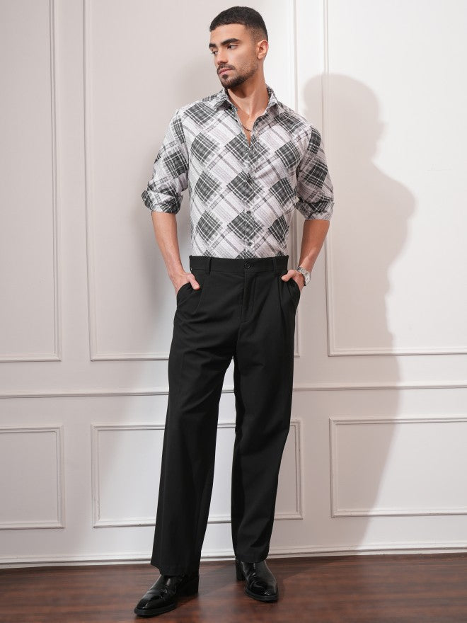 Locomotive Men Off White Printed Slim Fit Casual Shirt - Off White - Image 2