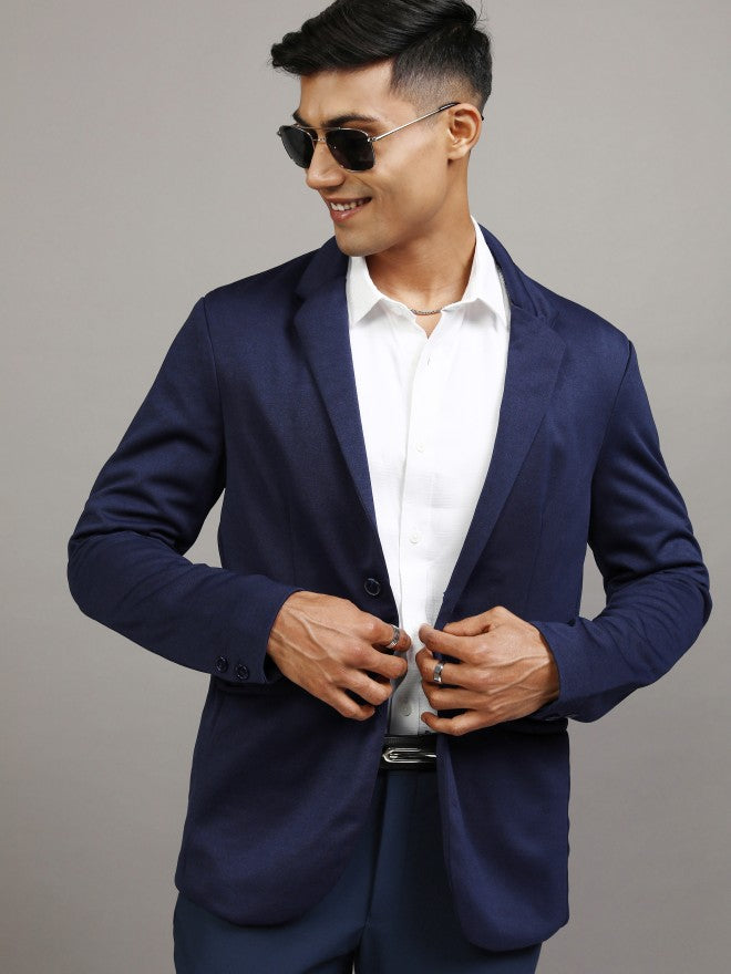 Locomotive Men White Textured Slim Fit Casual Shirt - White - Image 7