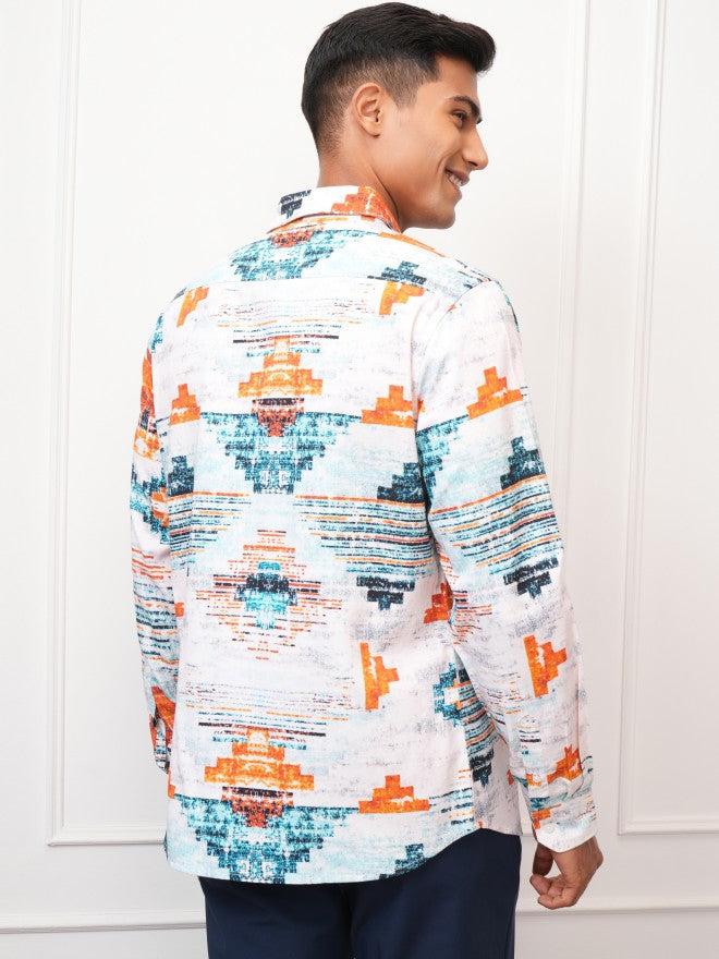 Locomotive Men Multi Printed Slim Fit Casual Shirt - Multi - Image 3