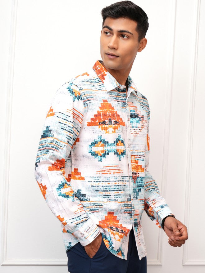 Locomotive Men Multi Printed Slim Fit Casual Shirt - Multi - Image 6