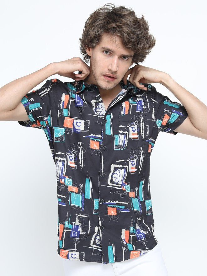 Highlander Men Multi Printed Slim Fit Casual Shirt - Multi - Image 3