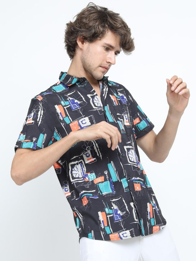 Highlander Men Multi Printed Slim Fit Casual Shirt - Multi - Image 5