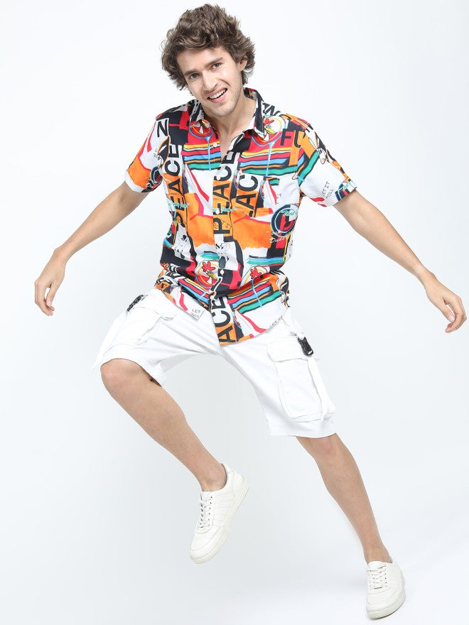Locomotive Men Multi Printed Slim Fit Casual Shirt - Multi - Image 1