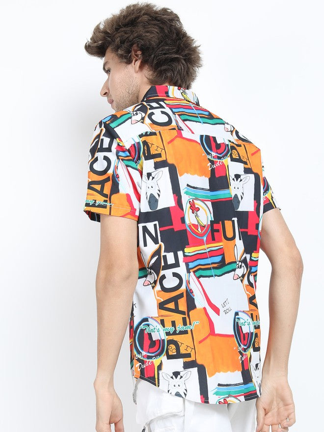 Locomotive Men Multi Printed Slim Fit Casual Shirt - Multi - Image 2