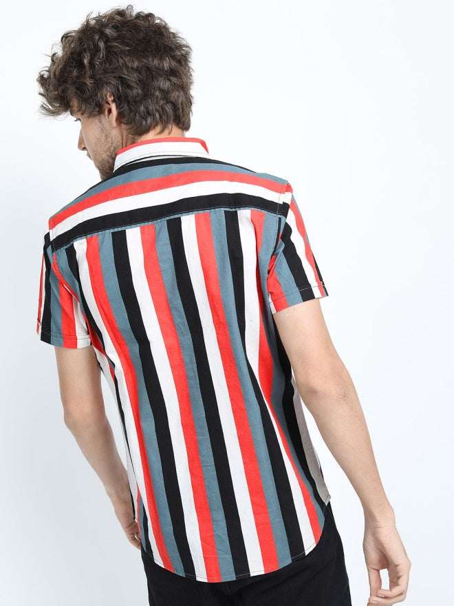 Highlander Men Multi Striped Slim Fit Casual Shirt - Multi - Image 2