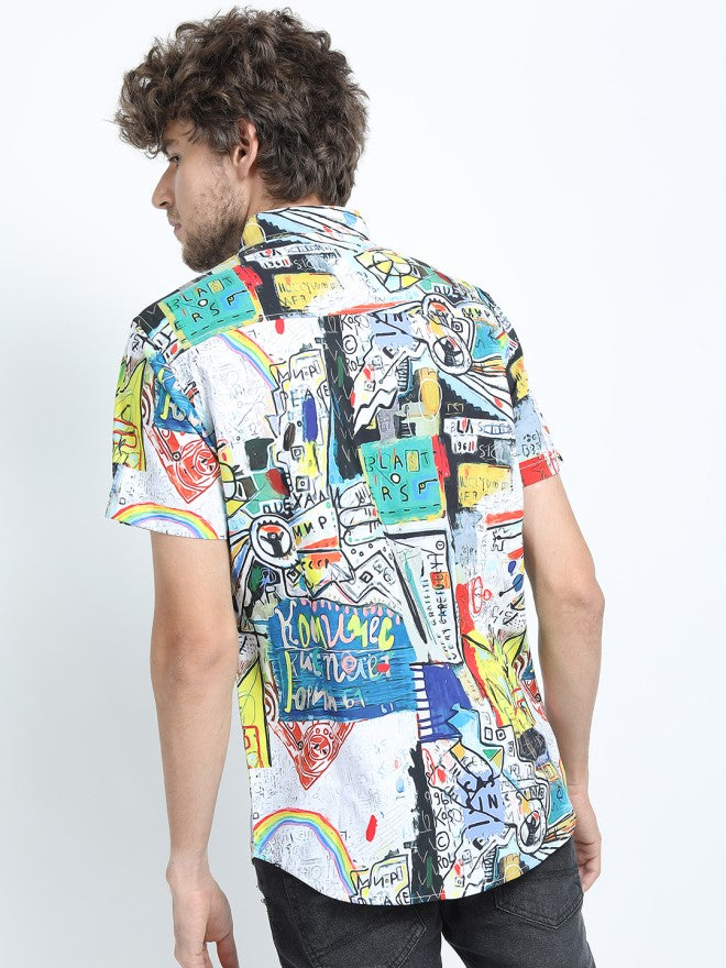 Highlander Men Multi Printed Slim Fit Casual Shirt - Multi - Image 2