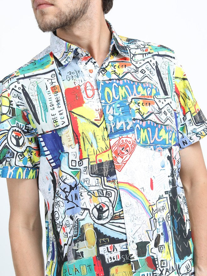 Highlander Men Multi Printed Slim Fit Casual Shirt - Multi - Image 3