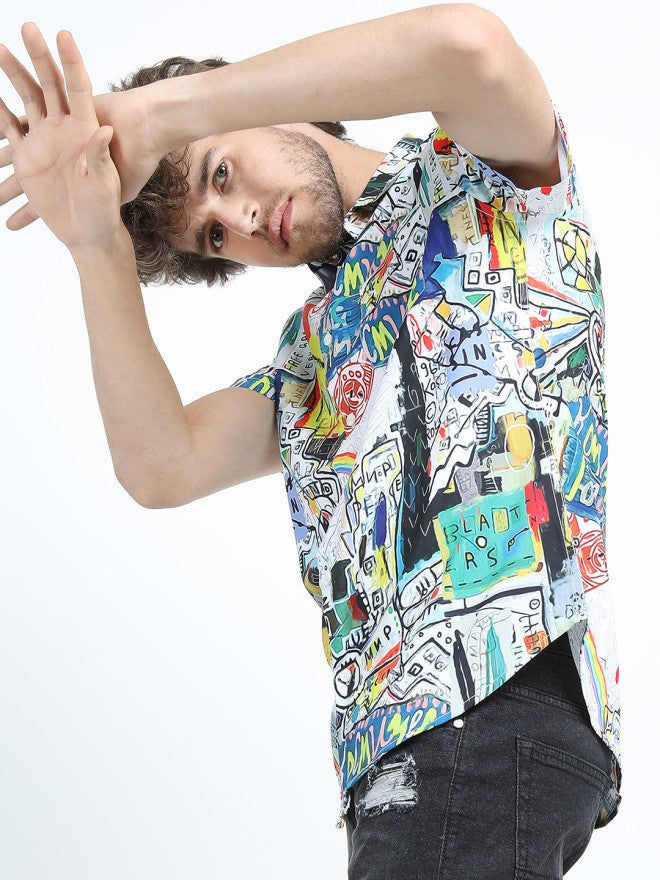 Highlander Men Multi Printed Slim Fit Casual Shirt - Multi - Image 4