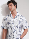 Locomotive Men White Printed Relaxed Fit Casual Shirt - White - Image 1